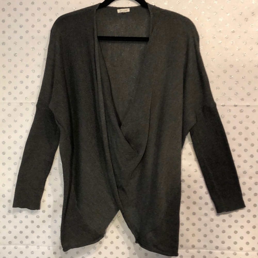 EN CREME Charcoal Grey Poncho Sweater Size S